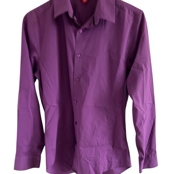 Guess Women’s Fitted Purple Dress Shirt - Picture 5 of 6